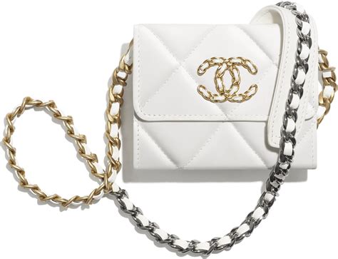 chanel 19 flap coin purse with chain|Classic zipped coin purse .